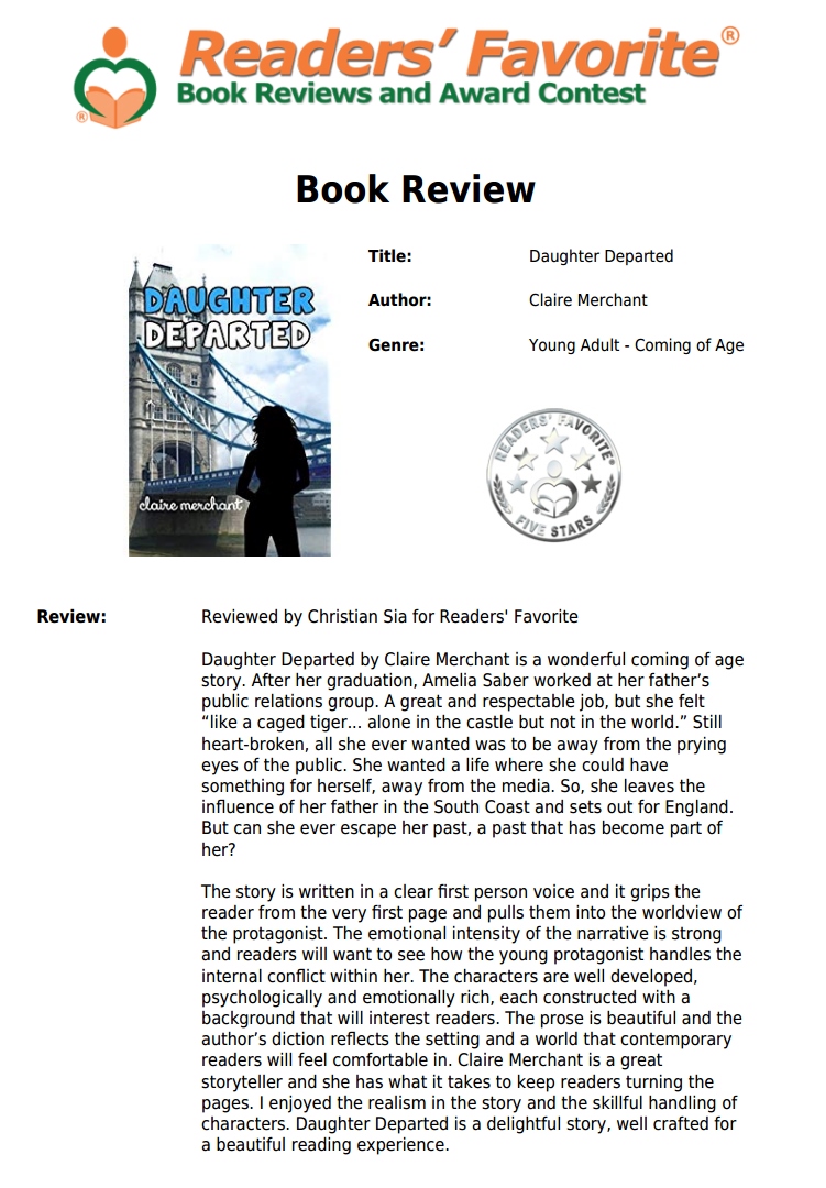 Reader's Fav - DD - Review 1 Book Review